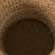 Mercana Morocco Brown Two Tone Water Hyacinth and Cornhusk Round Basket W/ Handles-Set of 3 Clearance