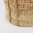 Mercana Morocco Brown Two Tone Water Hyacinth and Cornhusk Round Basket W/ Handles-Set of 3 Clearance