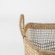 Mercana Bellisa Medium Brown Seagrass Rectangular Basket W/ Handles- Set of 2