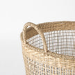 Mercana Bowie Medium Brown Seagrass Round Basket W/ Handles-Set of 3 Clearance