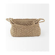 Mercana Emra Light Brown Seagrass Rectangular Basket W/ Handles-Set of 3