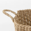 Mercana Emra Light Brown Seagrass Rectangular Basket W/ Handles-Set of 3
