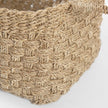 Mercana Emra Light Brown Seagrass Rectangular Basket W/ Handles-Set of 3