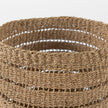 Mercana Hayes Medium Brown Seagrass Round Basket with Stripe Pattern- Set of 2 Clearance