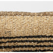 Mercana Emma Light Brown Seagrass Rectangular Basket W/ Black Stripes- Set of 2