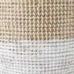 Mercana Maddie Light Brown W/White Dipped Seagrass Round Basket W/ Handles - Set of 3