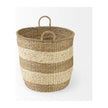 Mercana Bradley Light Brown W/Striped Seagrass Basket W/ Handles- Set of 2 Clearance