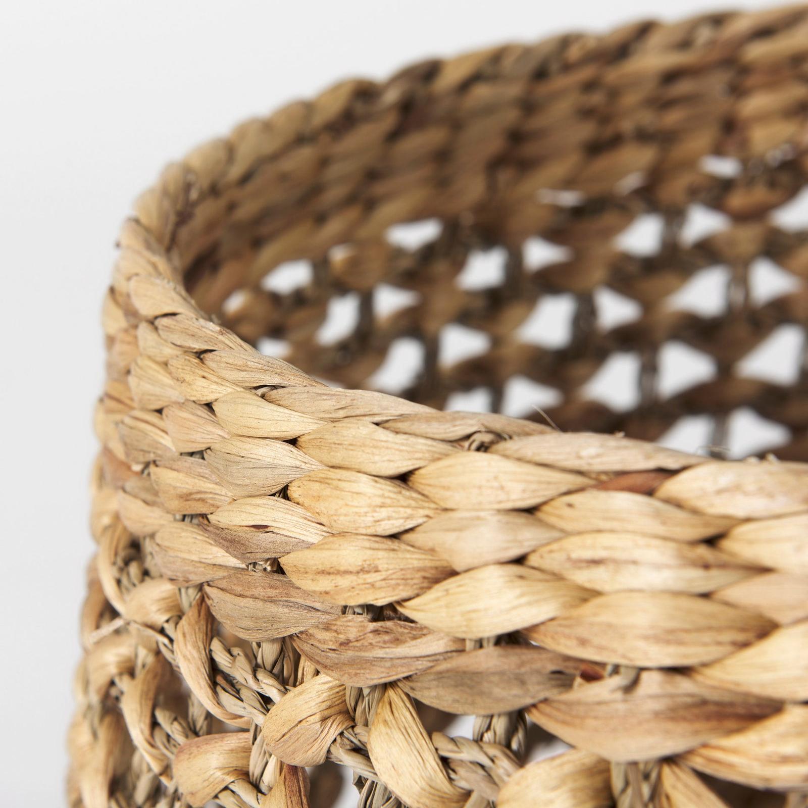 Mercana Dakota Medium Brown Seagrass Round Basket-Set of 3