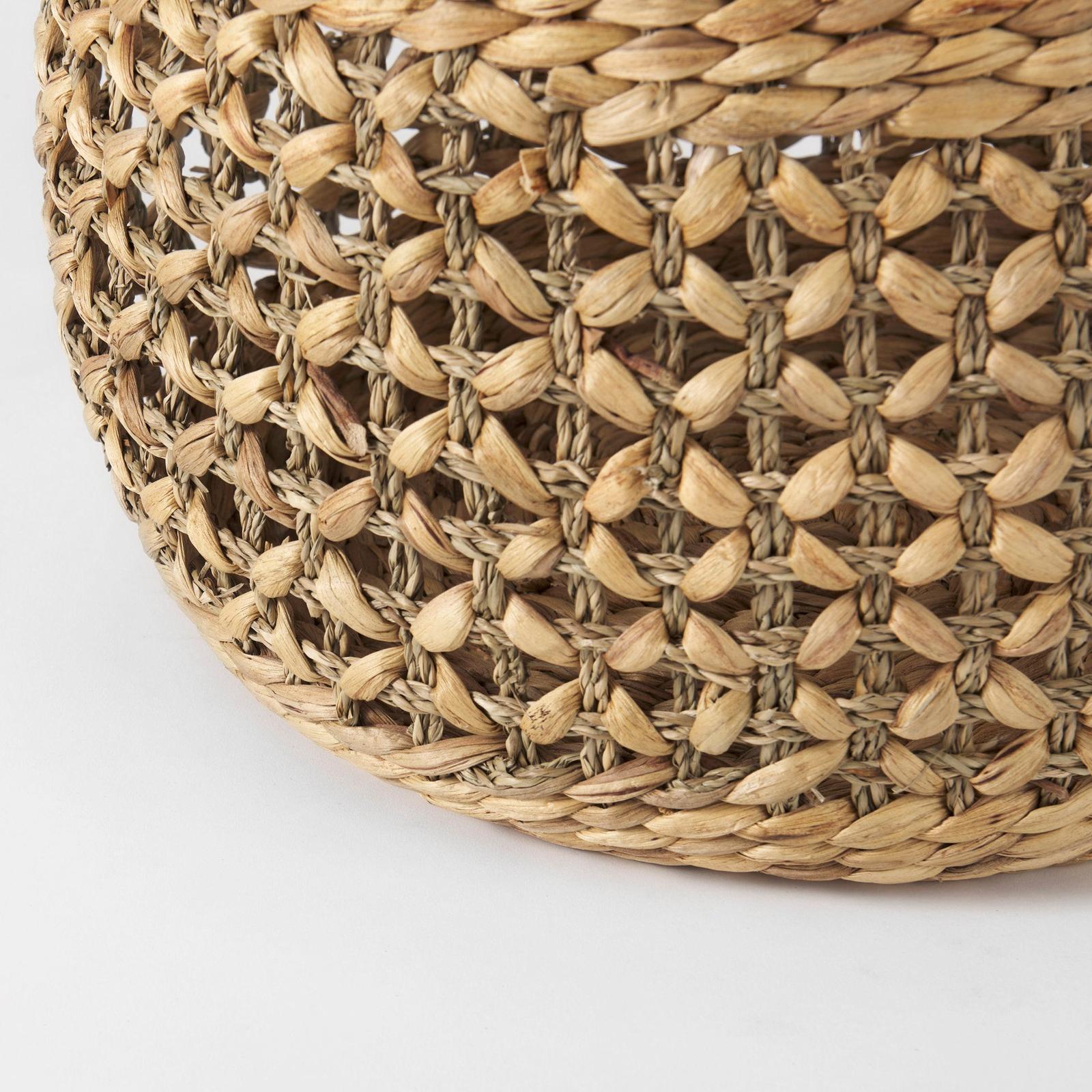 Mercana Dakota Medium Brown Seagrass Round Basket-Set of 3