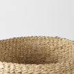 Mercana Sivannah Light Brown and Medium Brown Striped Seagrass Round Basket - Set of 3