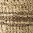 Mercana Sivannah Light Brown and Medium Brown Striped Seagrass Round Basket - Set of 3