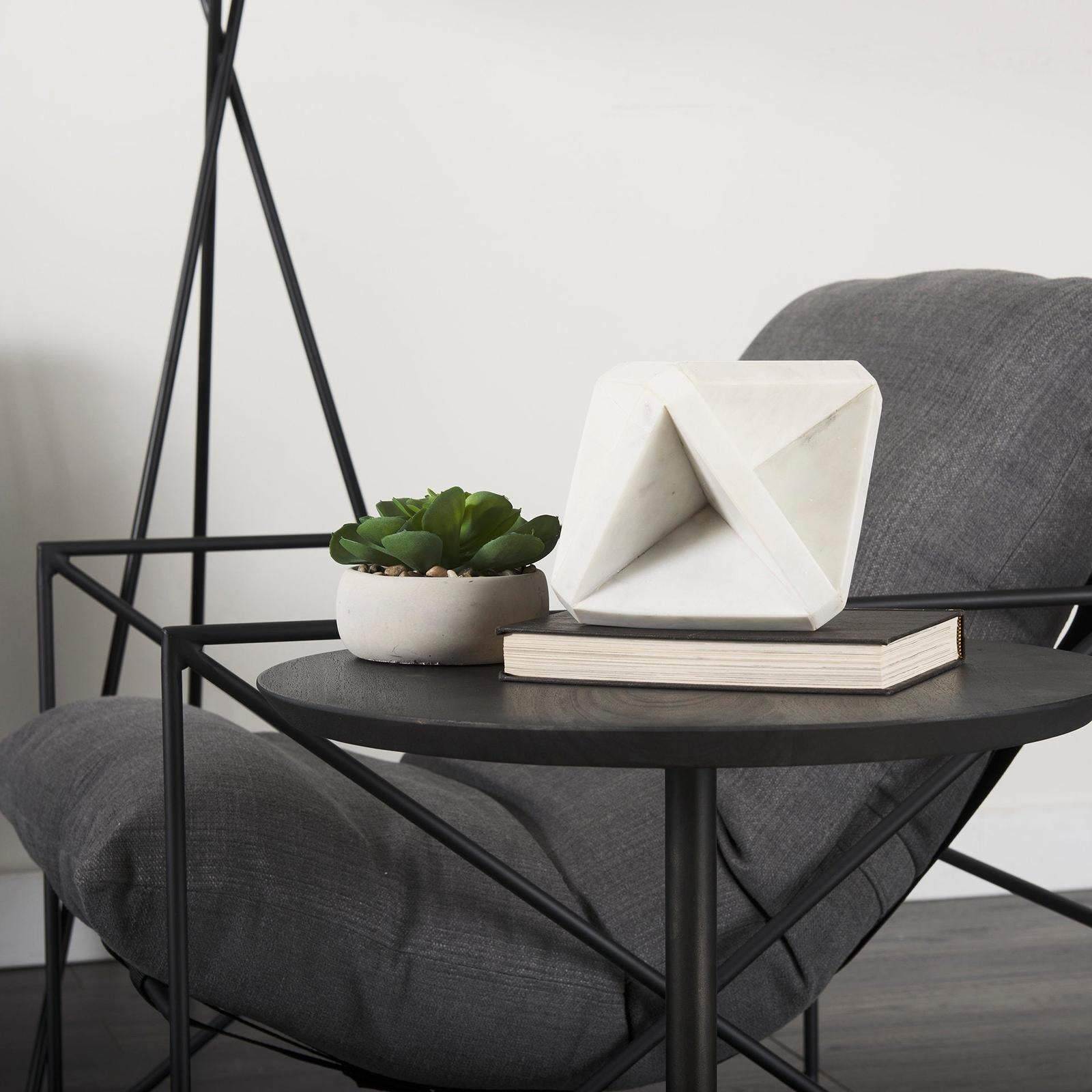 Mercana Sophia White Marble Decor Stand Clearance