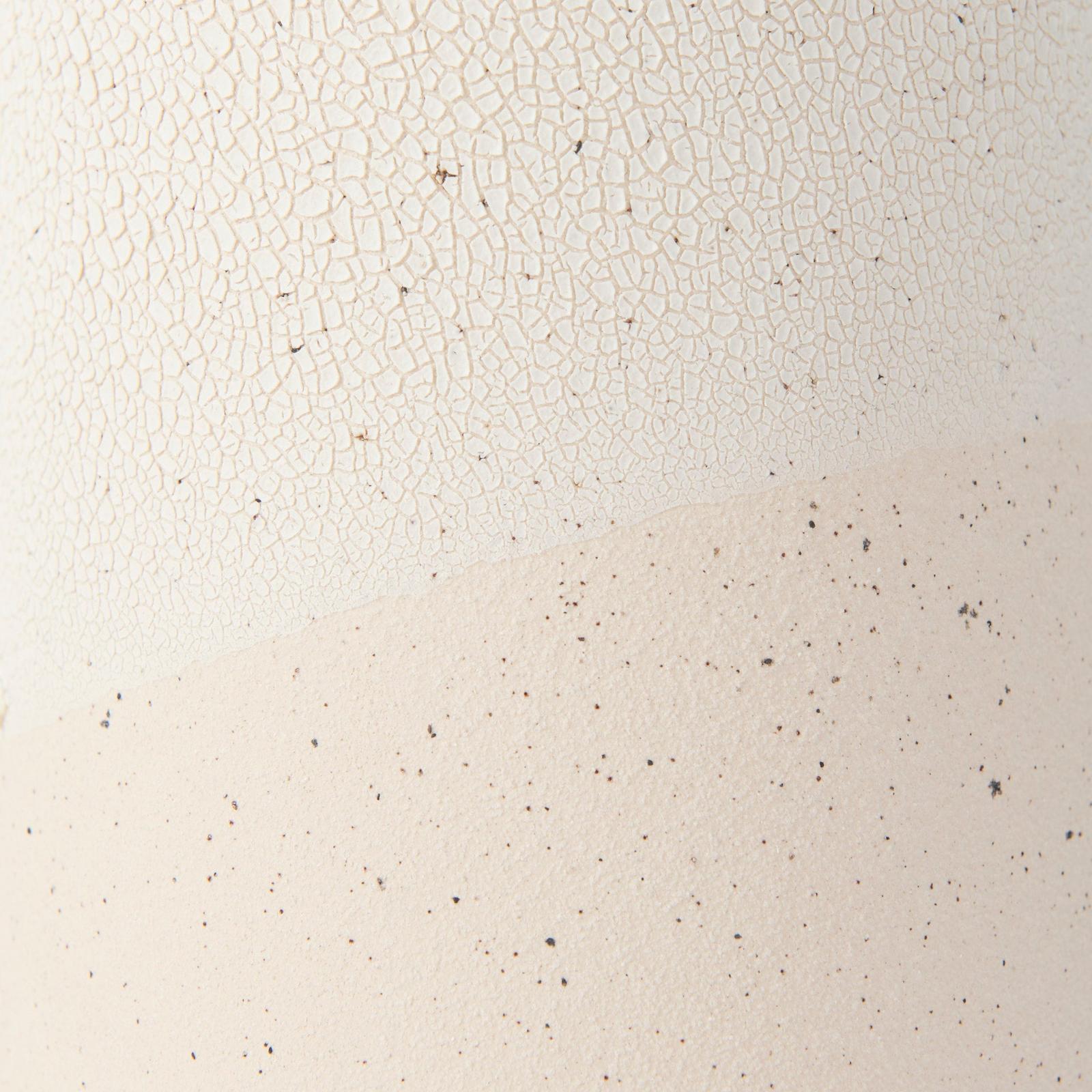 Mercana Salar Cream Crackled Ceramic Vase