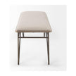 Mercana Camille Cream Fabric Seat W/ Metal Frame Bench