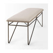 Mercana Camille Cream Fabric Seat W/ Metal Frame Bench