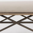 Mercana Camille Cream Fabric Seat W/ Metal Frame Bench