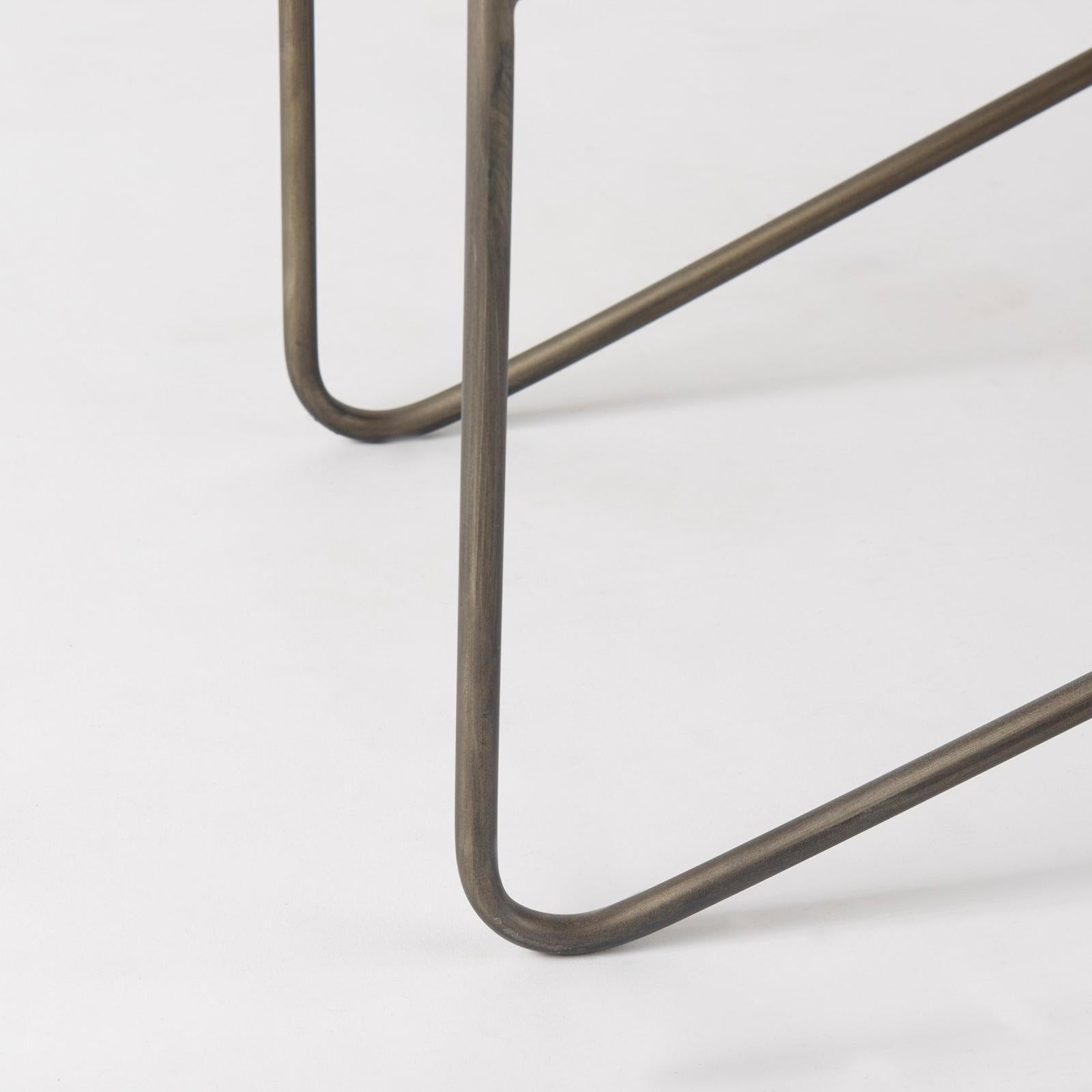 Mercana Camille Cream Fabric Seat W/ Metal Frame Bench