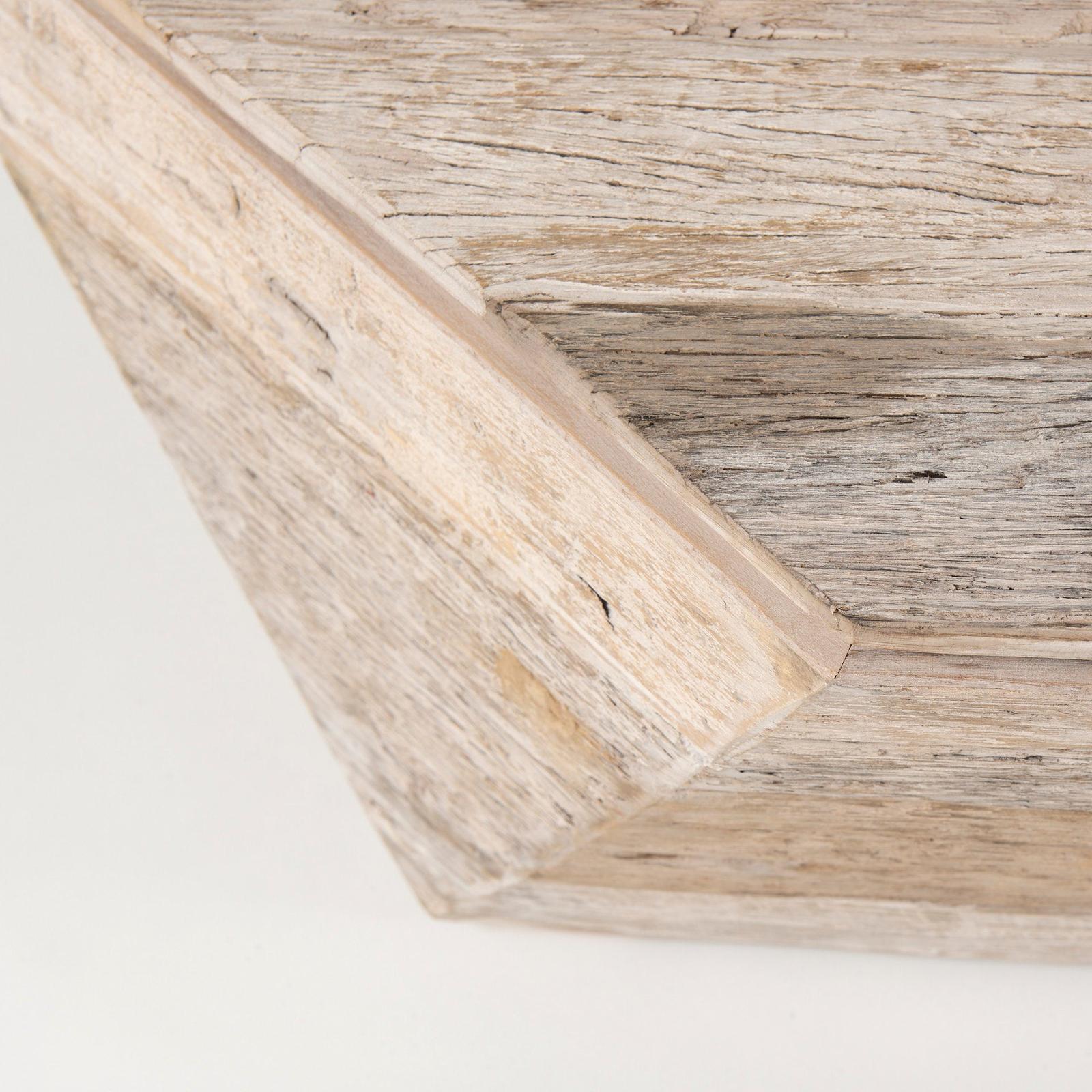 Mercana Esagono Octagonal Reclaimed Wood Coffee Table w/ Storage
