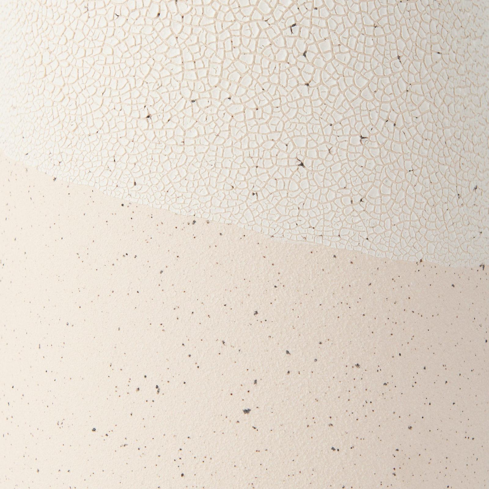Mercana Salar Cream Crackled Ceramic Vase