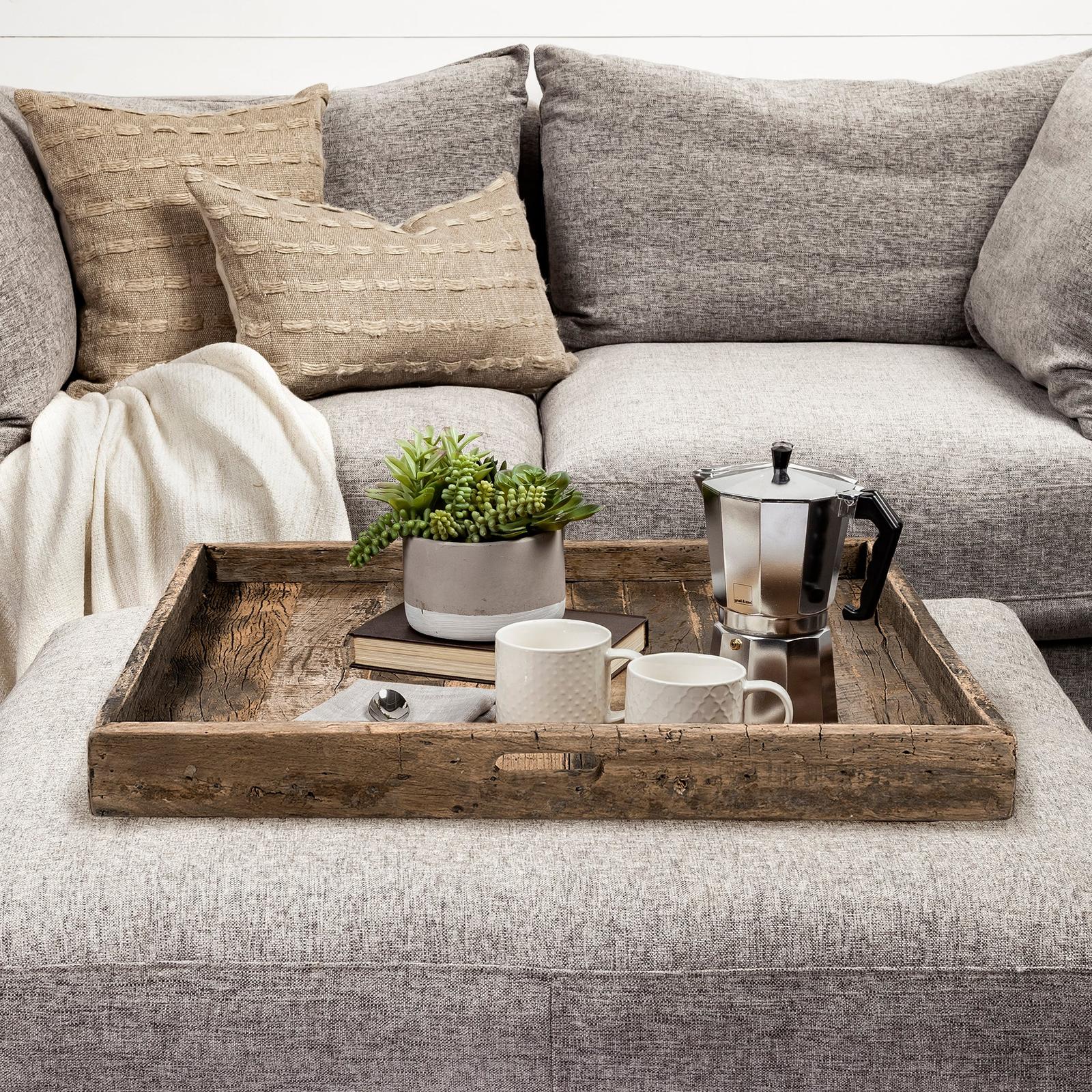 Mercana Carson Brown Reclaimed Wood Tray