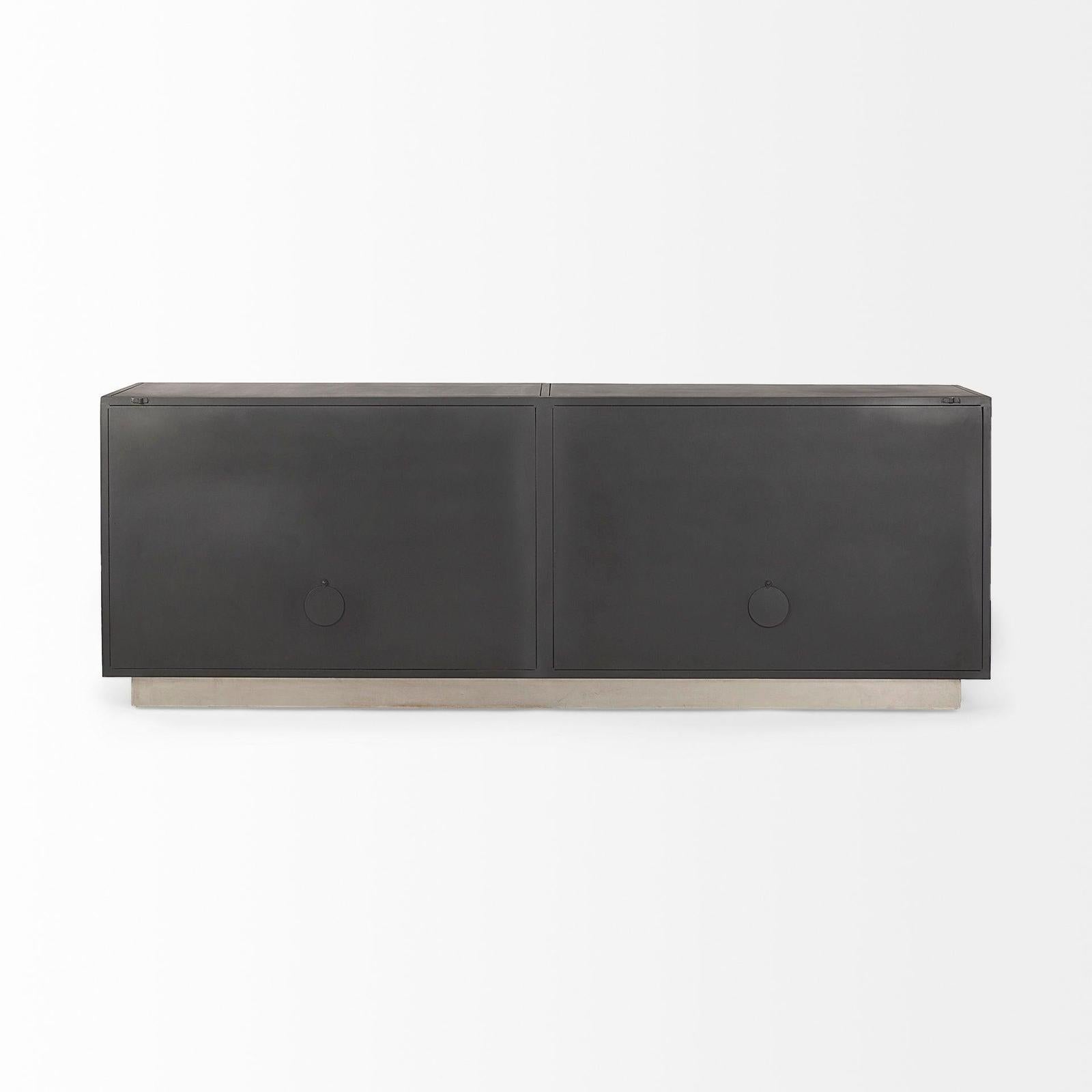 Mercana Roxdale Acid Wash Metal Sideboard