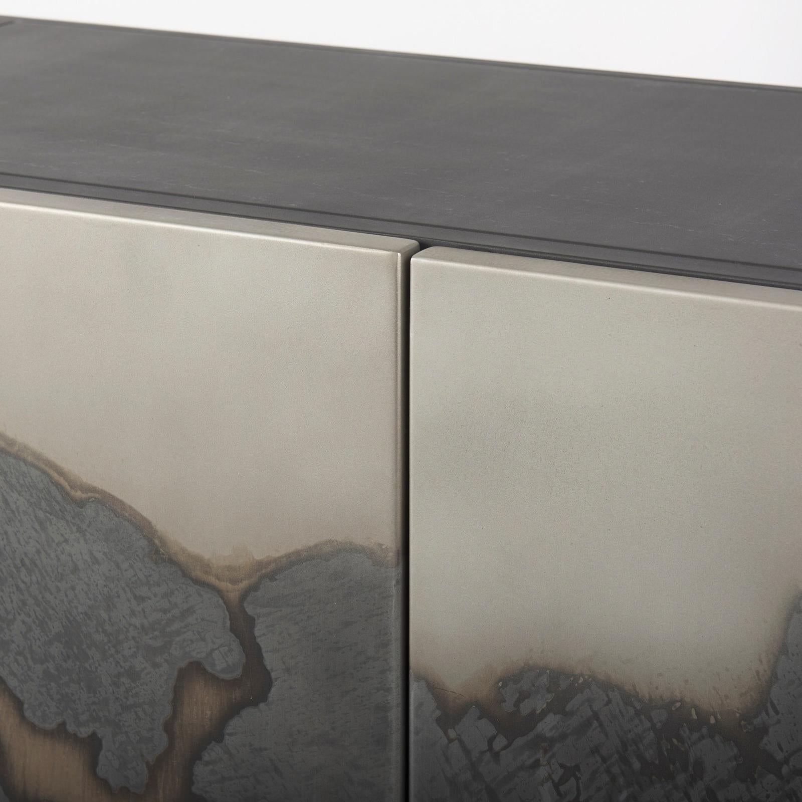 Mercana Roxdale Acid Wash Metal Sideboard