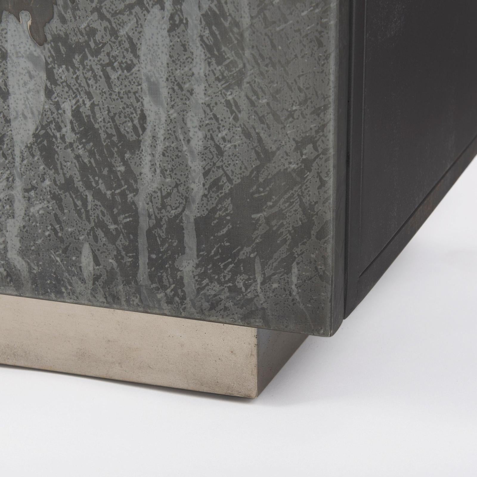 Mercana Roxdale Acid Wash Metal Sideboard