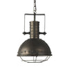 Mercana Zaio Weathered Antique Gold Metal Caged Bulb Pendant Light
