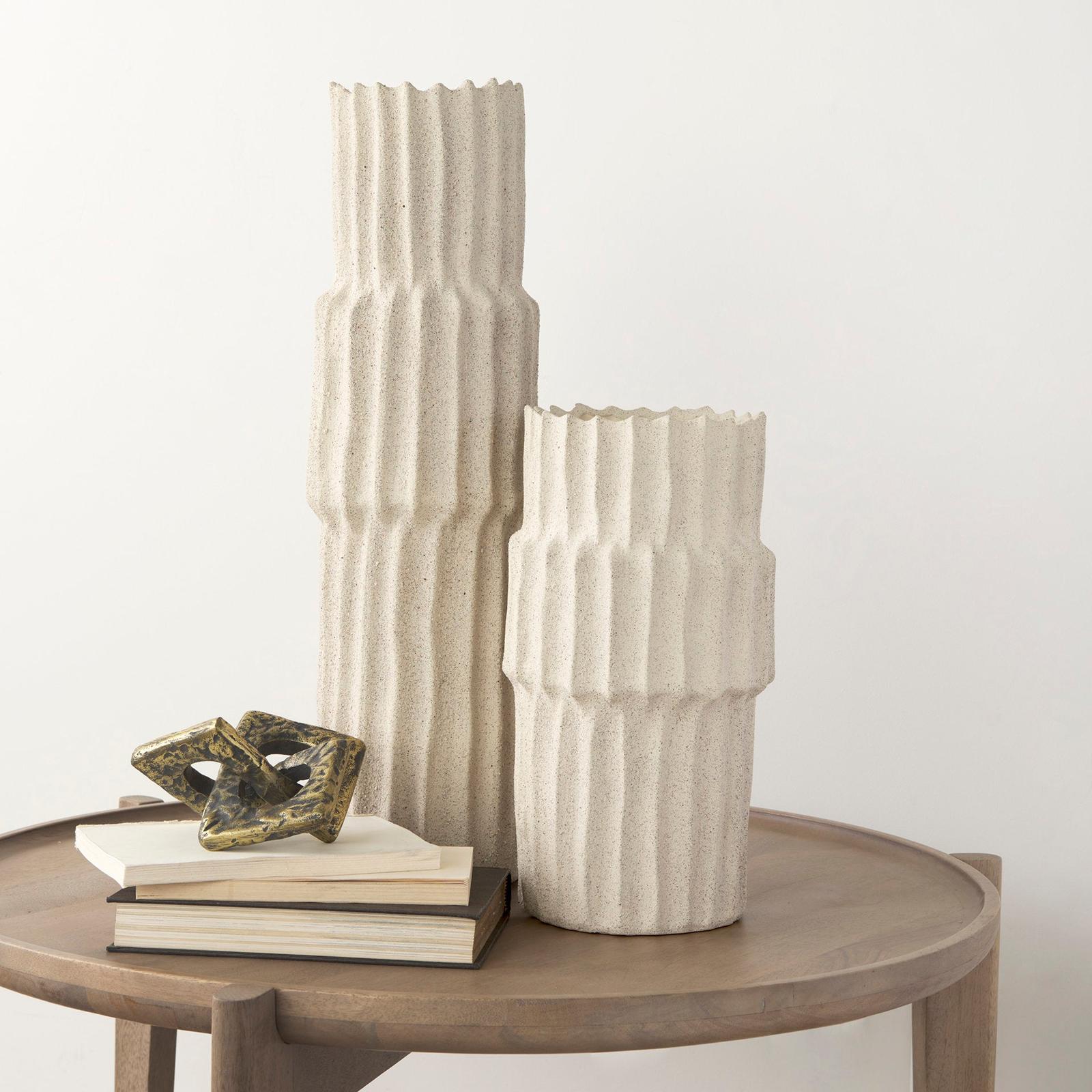 Mercana Cardon Cream Ceramic Vase