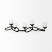 Mercana Quito Black Metal Chain-Link Five Candle Table Candle Holder Clearance