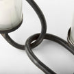 Mercana Quito Black Metal Chain-Link Five Candle Table Candle Holder Clearance