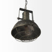 Mercana Zaio Weathered Antique Gold Metal Caged Bulb Pendant Light