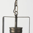 Mercana Zaio Weathered Antique Gold Metal Caged Bulb Pendant Light