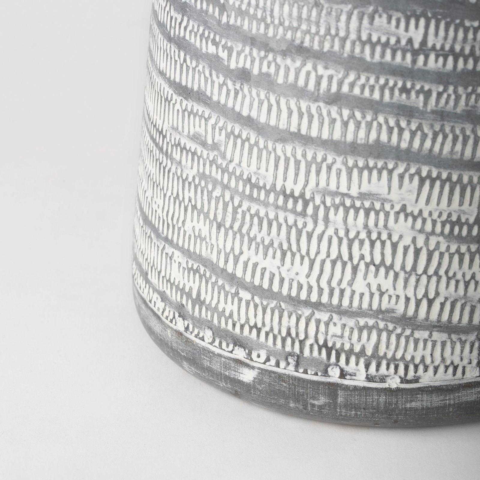 Mercana Serena Small Gray/White Textured Metal Jug Clearance