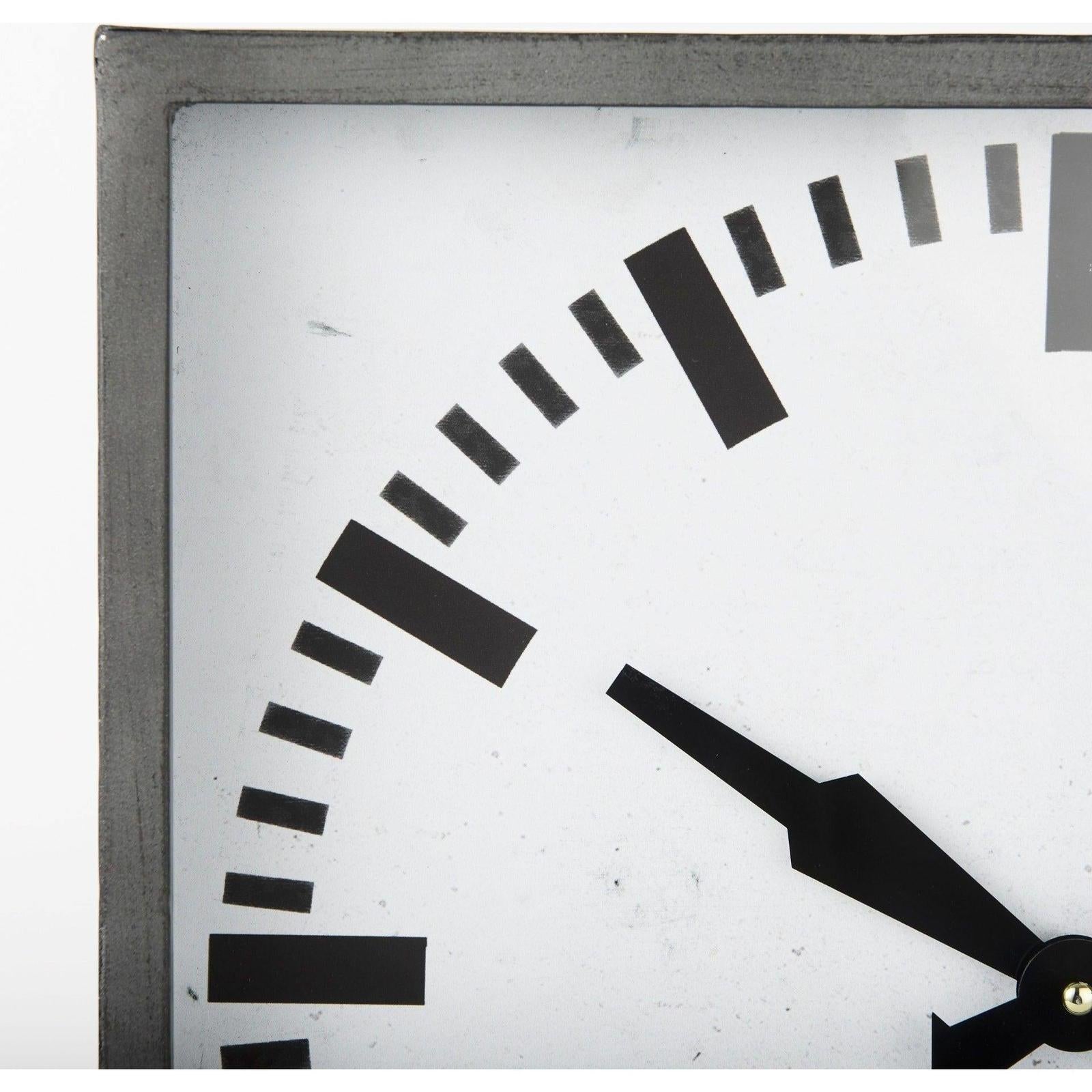 Mercana Felix Gray Metal Square Table Clock Clearance