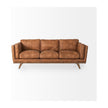 Mercana Brooks Three Seater Sofa W/ Medium Brown Wooden Legs