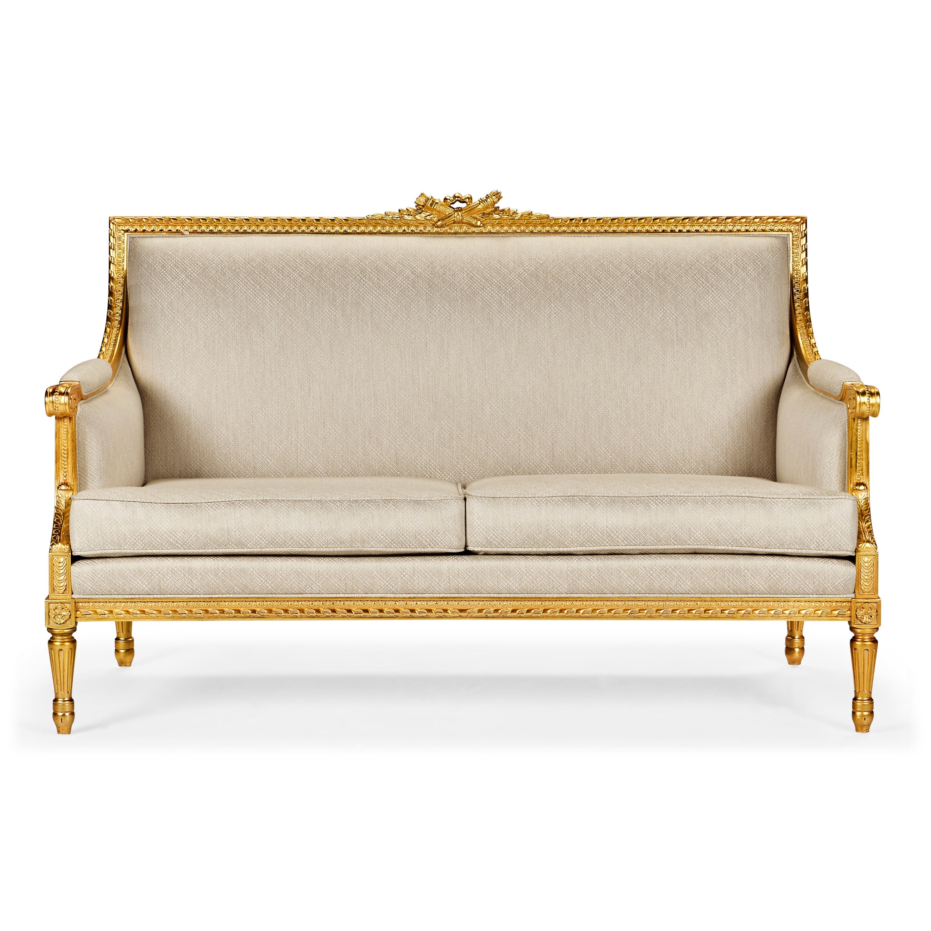 Jonathan Charles Versailles Gold Leaf Two-Seater Sofa ( 495426-GIL-F200 )