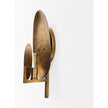 Mercana Clarence Metal Hammered Gold Round Wall Sconce