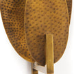 Mercana Clarence Metal Hammered Gold Round Wall Sconce