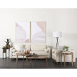 Mercana Loretta Cream Fabric Chair W/ Two Bolster Cushions Clearance