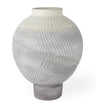 Mercana Blume Off-White w/ Gray Textured Vase