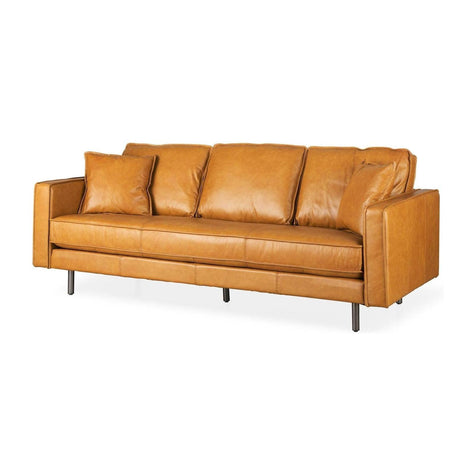 Mercana D'Arcy Tan Leather Sofa Clearance