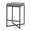 Mercana Frodo Gray Fabric Seat W/Black Iron Frame Counter Stool Clearance