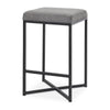 Mercana Frodo Gray Fabric Seat W/Black Iron Frame Counter Stool Clearance