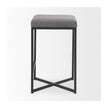 Mercana Frodo Gray Fabric Seat W/Black Iron Frame Counter Stool Clearance