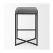 Mercana Frodo Gray Fabric Seat W/Black Iron Frame Counter Stool Clearance