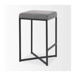 Mercana Frodo Gray Fabric Seat W/Black Iron Frame Counter Stool Clearance