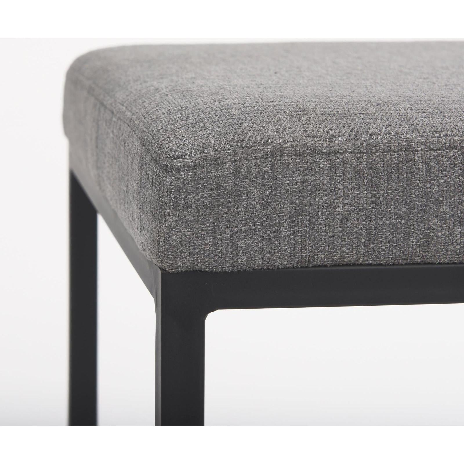 Mercana Frodo Gray Fabric Seat W/Black Iron Frame Counter Stool Clearance