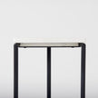 Mercana Kyra White Marble Top W/Black Iron Frame C-Shaped End and Side Table