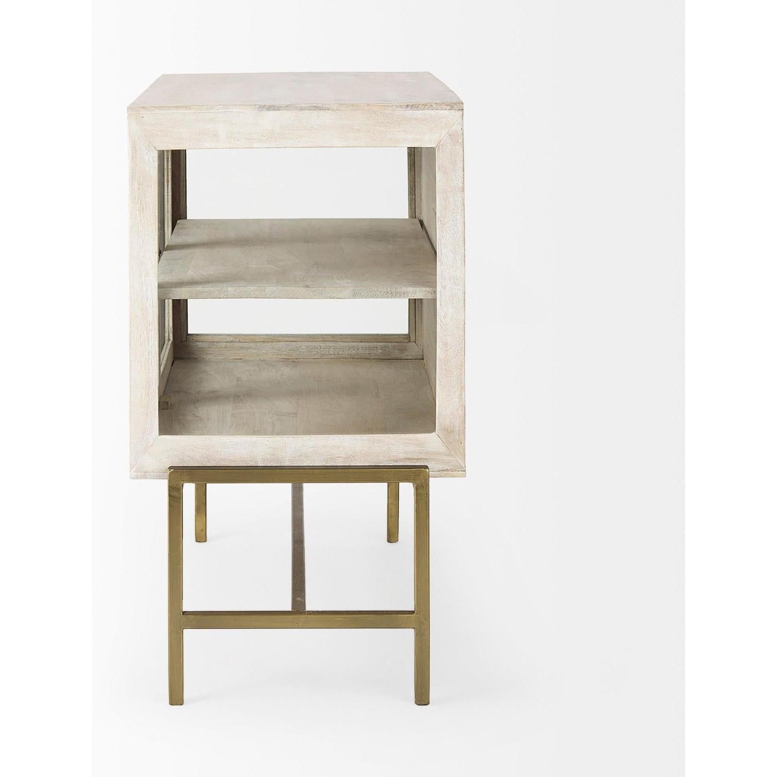 Mercana Arelius Glass Doors Accent Cabinet